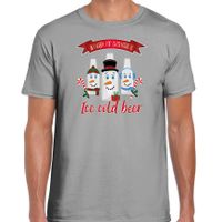 Fout kersttrui t-shirt voor heren - IJskoud bier - grijs - Christmas beer - thumbnail