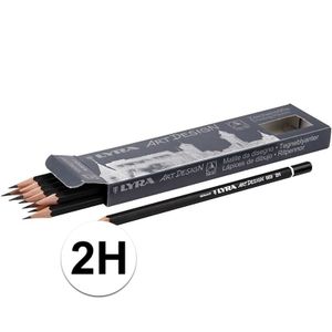 12x professionele potloden hardheid 2H   -