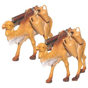 Kameel miniatuur beeldjes - 2x - 12 cm - dierenbeeldjes - kunststof