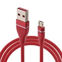 Nylon Weave stijl USB naar micro USB Data Sync oplaadkabel kabel lengte: 1M voor Galaxy Huawei Xiaomi LG HTC en andere smartphones (rood)