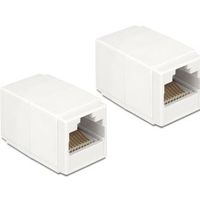 DeLOCK 86249 tussenstuk voor kabels RJ45 Wit