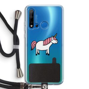 Eenhoorn: Huawei P20 Lite (2019) Transparant Hoesje met koord