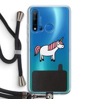 Eenhoorn: Huawei P20 Lite (2019) Transparant Hoesje met koord