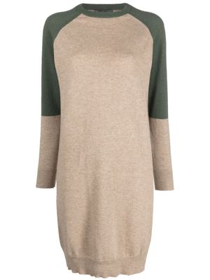 Lorena Antoniazzi robe en cachemire à design colour block - Tons neutres