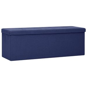 The Living Store Opbergbank - Halbank - 110 x 38 x 38 cm - Blauw