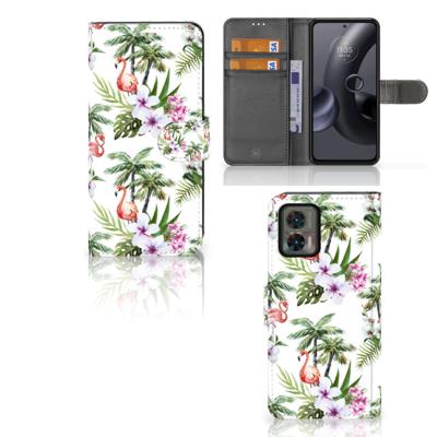Motorola Edge 30 Neo | Telefoonhoesje | Met pasjeshouder | Flamingo Palms