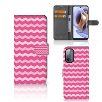 Motorola Moto G31 | G41 Telefoon Hoesje Waves Pink - thumbnail