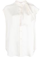 Alexander McQueen blouse sans manches à volants - Blanc - thumbnail