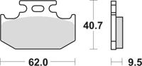TRW Brake pad mcb 625 rsi sint.metal offr.rac.