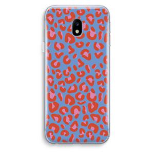 Leopard blue: Samsung Galaxy J3 (2017) Transparant Hoesje