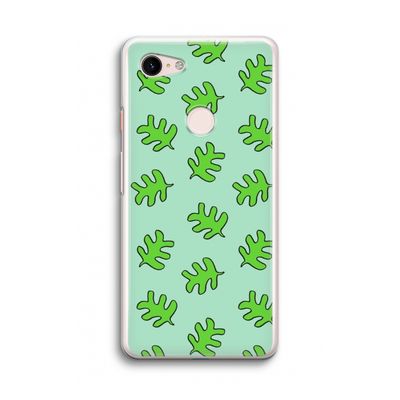 Groene blaadjes: Google Pixel 3 Transparant Hoesje