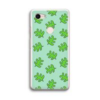 Groene blaadjes: Google Pixel 3 Transparant Hoesje