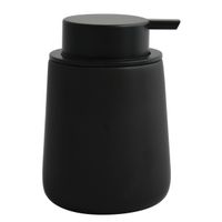 MSV Zeeppompje/dispenser Malmo - Keramiek - zwart - 8,5 x 12 cm - 300 ml   - - thumbnail