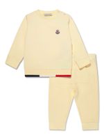 Moncler Enfant survêtement à logo appliqué - Jaune