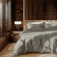 Dekbedovertrek Katoen-Satijn - Satijnstreep - Tweepersoons (200x200 Cm) - Grijs Katoen-satijn Katoen - Strepen & Hotel Luxe - Presence - Dekbed-Discounter.nl