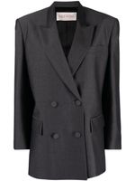 Valentino Garavani blazer croisé en laine mélangée - Gris