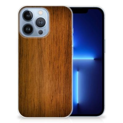 Apple iPhone 13 Pro | Bumper Hoesje | Donker Hout