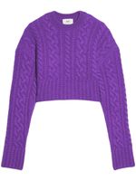 AMI Paris pull en maille torsadée - Violet