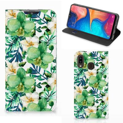 Samsung Galaxy A30 Smart Cover Orchidee Groen Samsung Galaxy A30 Smart Cover Orchidee Groen