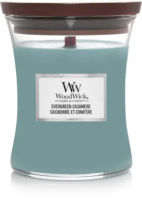 WoodWick medium candle evergreen cashmere