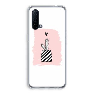 Zwart-wit cactus: OnePlus Nord CE 5G Transparant Hoesje