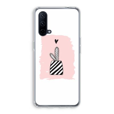 Zwart-wit cactus: OnePlus Nord CE 5G Transparant Hoesje