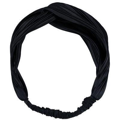 Sarlini Stoffen Haarband / Hoofdband Rib Zwart