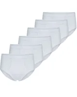 6 stuks heren slips met gulp - Voordeelverpakking - Katoenen Heren onderbroek met sluiting - ondergoed heren