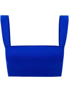 Victoria Beckham haut Strap Bandeau à coupe crop - Bleu