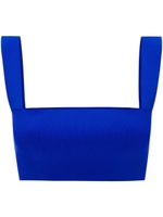 Victoria Beckham haut Strap Bandeau à coupe crop - Bleu