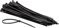 100 Tiewraps / kabelbinders 4,8x300mm zwart nylon
