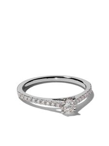 De Beers Jewellers bague DB Classic en platine et diamants - Argent