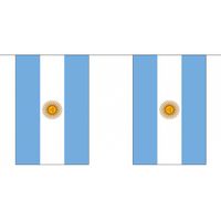 Stoffen vlaggenlijn Argentinie 3 meter   -