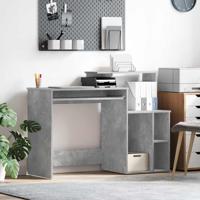 Bureau met Opbergruimte Betongrijs 120,5 x 44 x 88,5 cm
