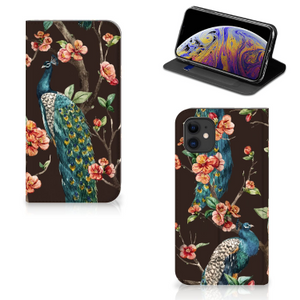 Apple iPhone 11 Hoesje maken Pauw met Bloemen