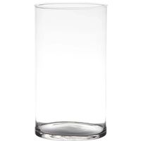 Bloemenvaas Neville - helder transparant - glas - D16 x H30 cm - Vazen