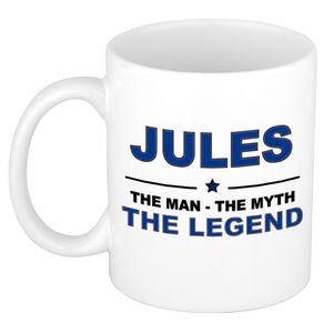 Jules The man, The myth the legend cadeau koffie mok / thee beker 300 ml