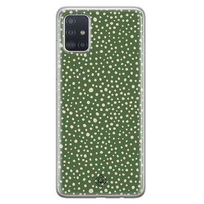 Samsung Galaxy A71 siliconen hoesje - Green dots