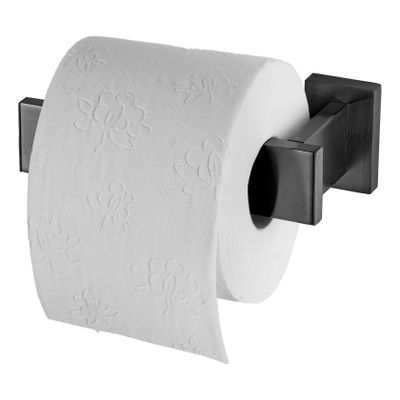 Haceka Edge toiletrol houder haaks vierkant chroom grafiet