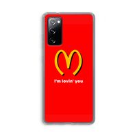 I'm lovin' you: Samsung Galaxy S20 FE / S20 FE 5G Transparant Hoesje