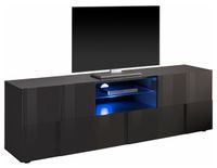 Tv-meubel Dama 181 cm breed - Hoogglans grijs - thumbnail