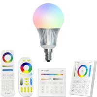 RGBWW led lamp met afstandsbediening 5w e14 1 tot 4 lampen - thumbnail