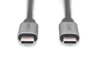 Digitus USB-kabel USB 3.2 Gen1 (USB 3.0 / USB 3.1 Gen1) USB-C, USB-C stekker 1.00 m Zwart Flexibel, Afgeschermd, Met USB DB-300220-010-S - thumbnail