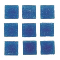 30x stuks vierkante mozaieksteentjes blauw 2 x 2 cm - thumbnail