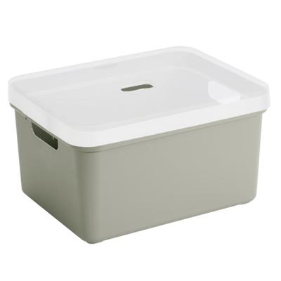 Sunware opbergbox - 32 liter - lichtgroen - kunststof - transparante deksel - 45 x 35 x 24 cm