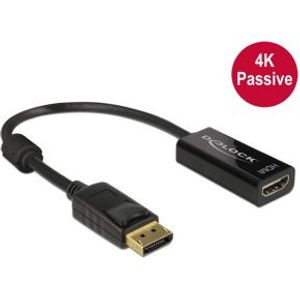 Delock 62609 Adapter DisplayPort 1.2 male > HDMI female 4K Passief zwart