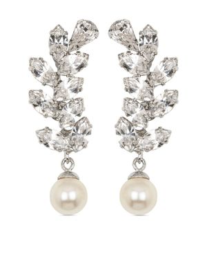 Jennifer Behr boucles d'oreilles Verla à ornements en cristal - Argent