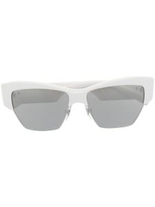 Dolce & Gabbana Eyewear lunettes de soleil carrées à plaque logo - Blanc