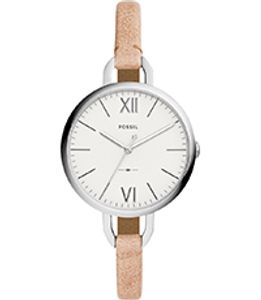 Horlogeband Fossil ES4357 Leder Beige 7mm
