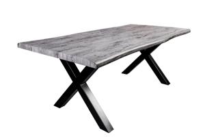Eettafel WILD 180cm tafelblad 50mm witwashed wild eiken-look grijs - 45086